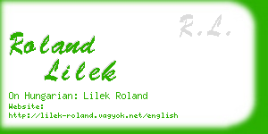 roland lilek business card